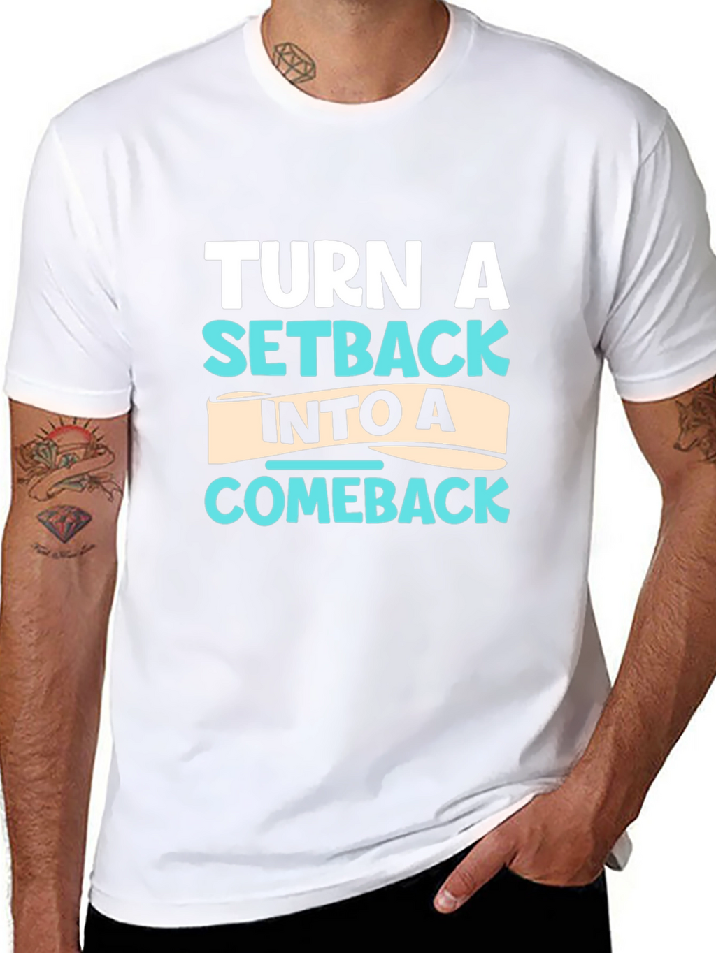 Motivational T-Shirt - Turn Setback Into Comeback