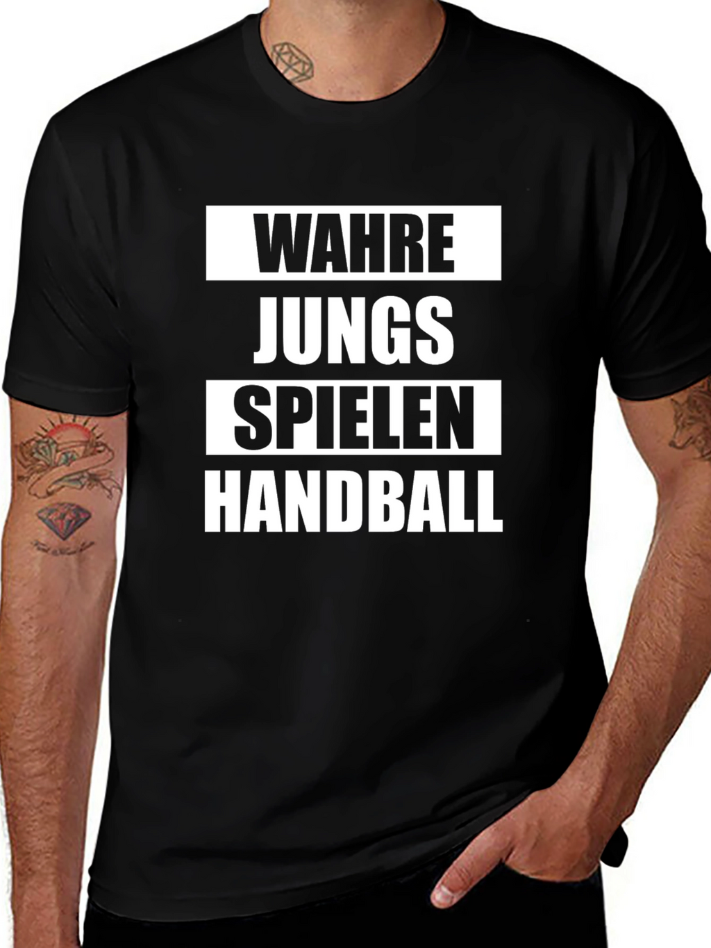 Handball T-Shirt: Wahre Jungs Spielen Handball