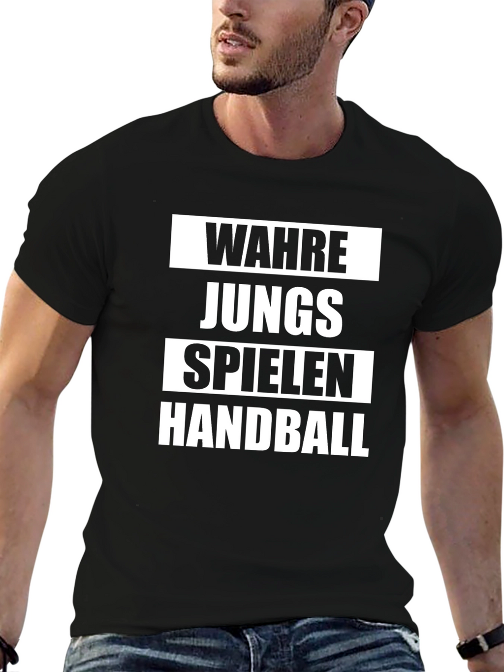 Handball T-Shirt: Wahre Jungs Spielen Handball