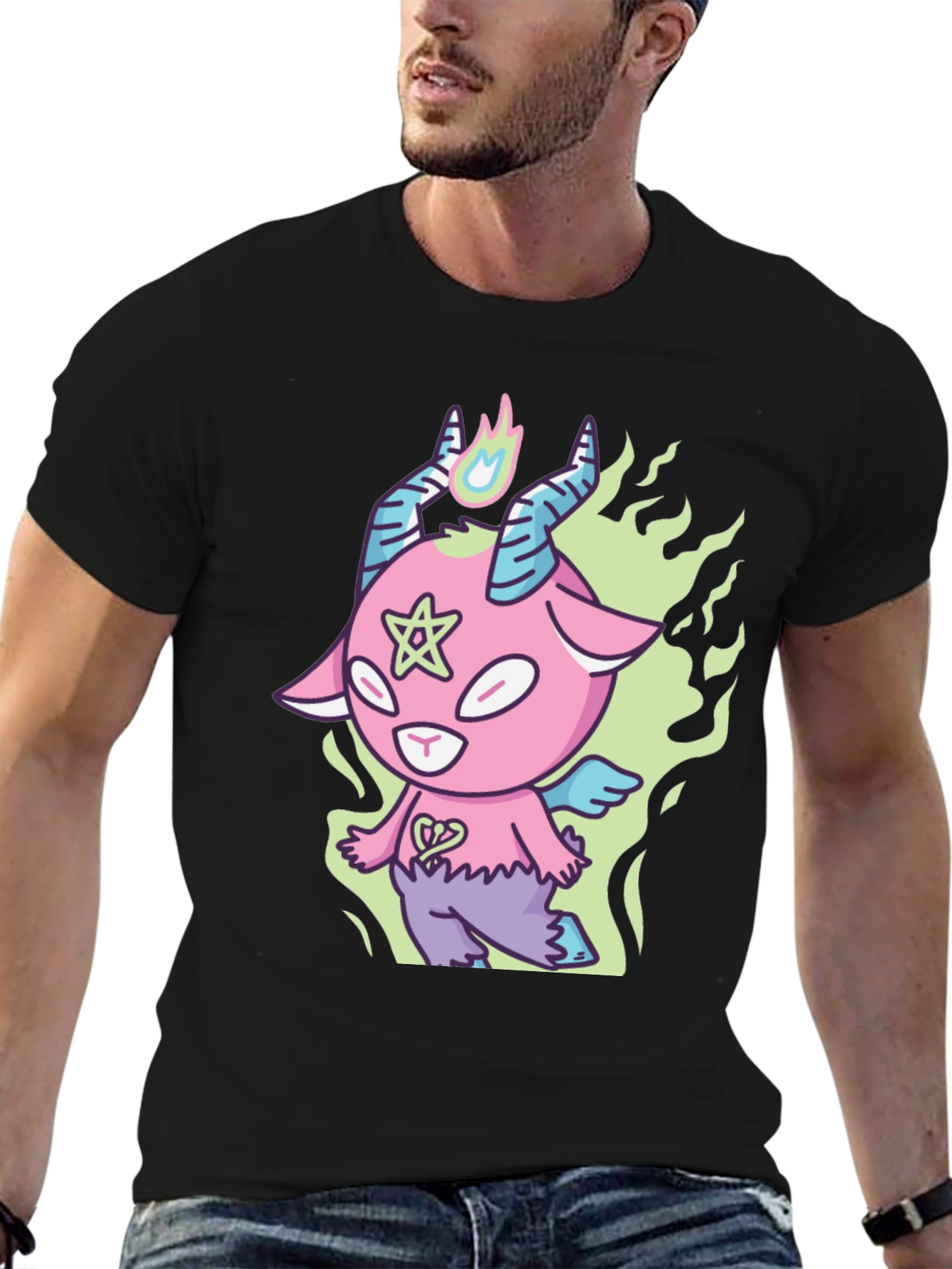 Cartoon Baphomet T-Shirt - Kawaii Devil Tee