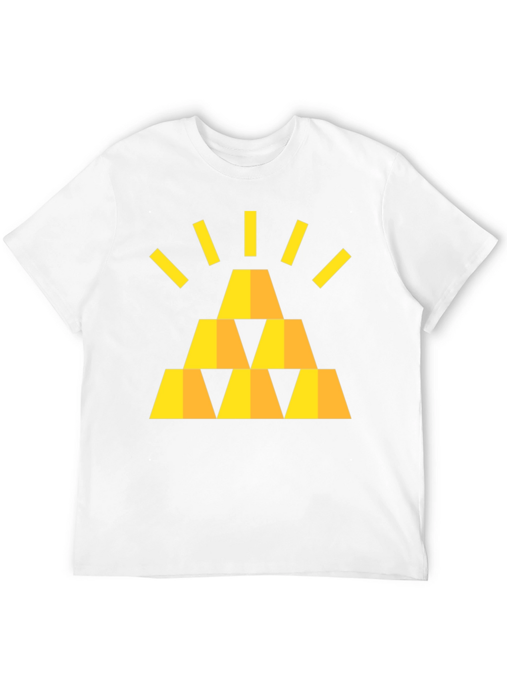 Gold Bars Graphic Black T-Shirt