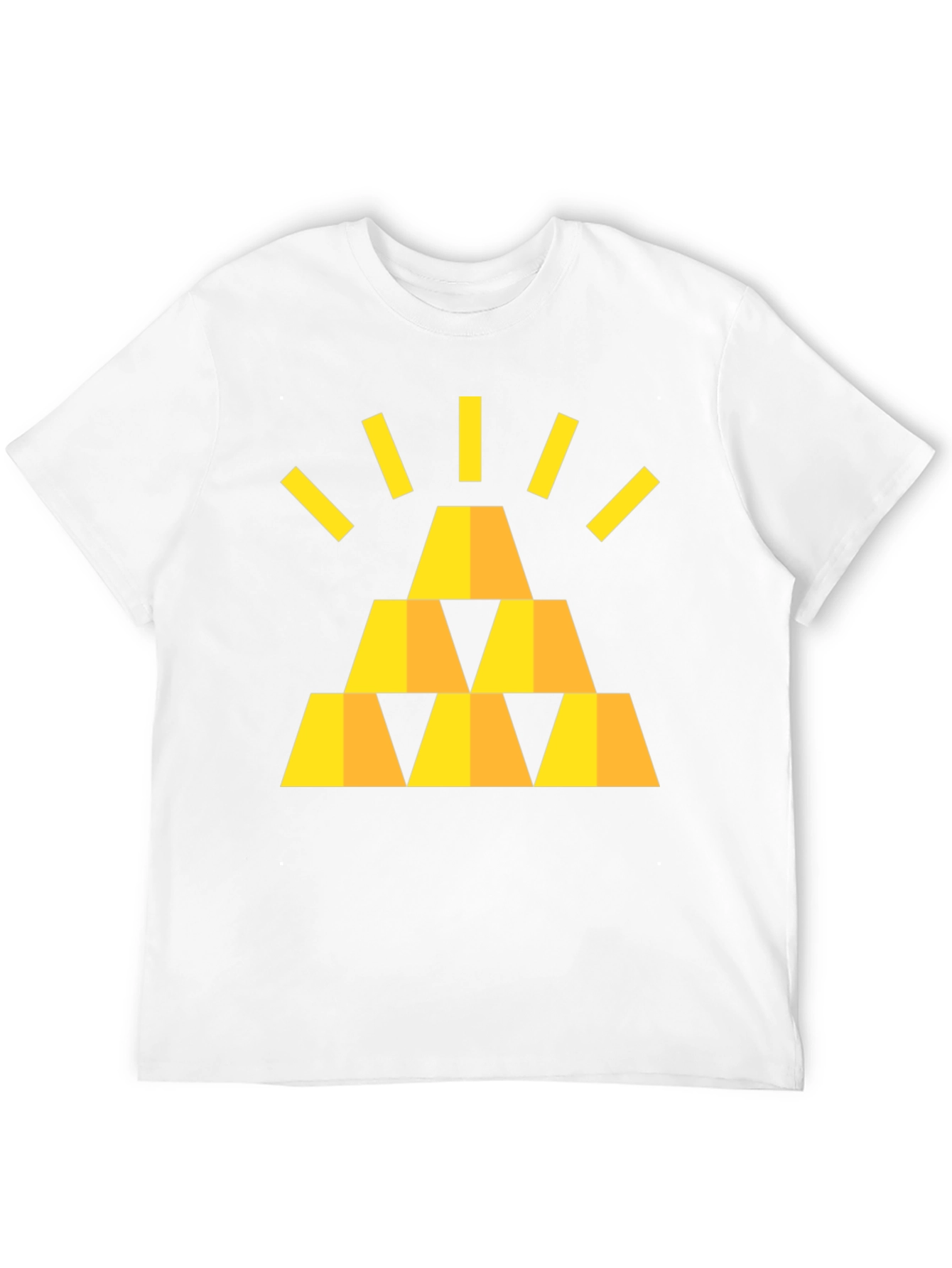 Gold Bars Graphic Black T-Shirt