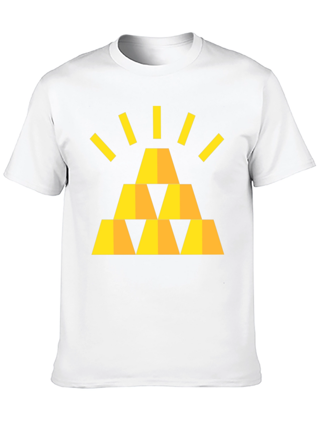 Gold Bars Graphic Black T-Shirt