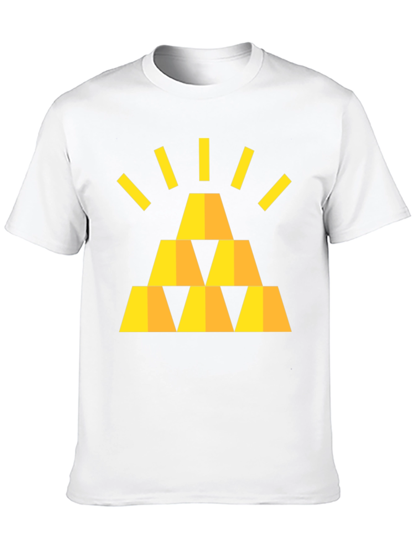 Gold Bars Graphic Black T-Shirt
