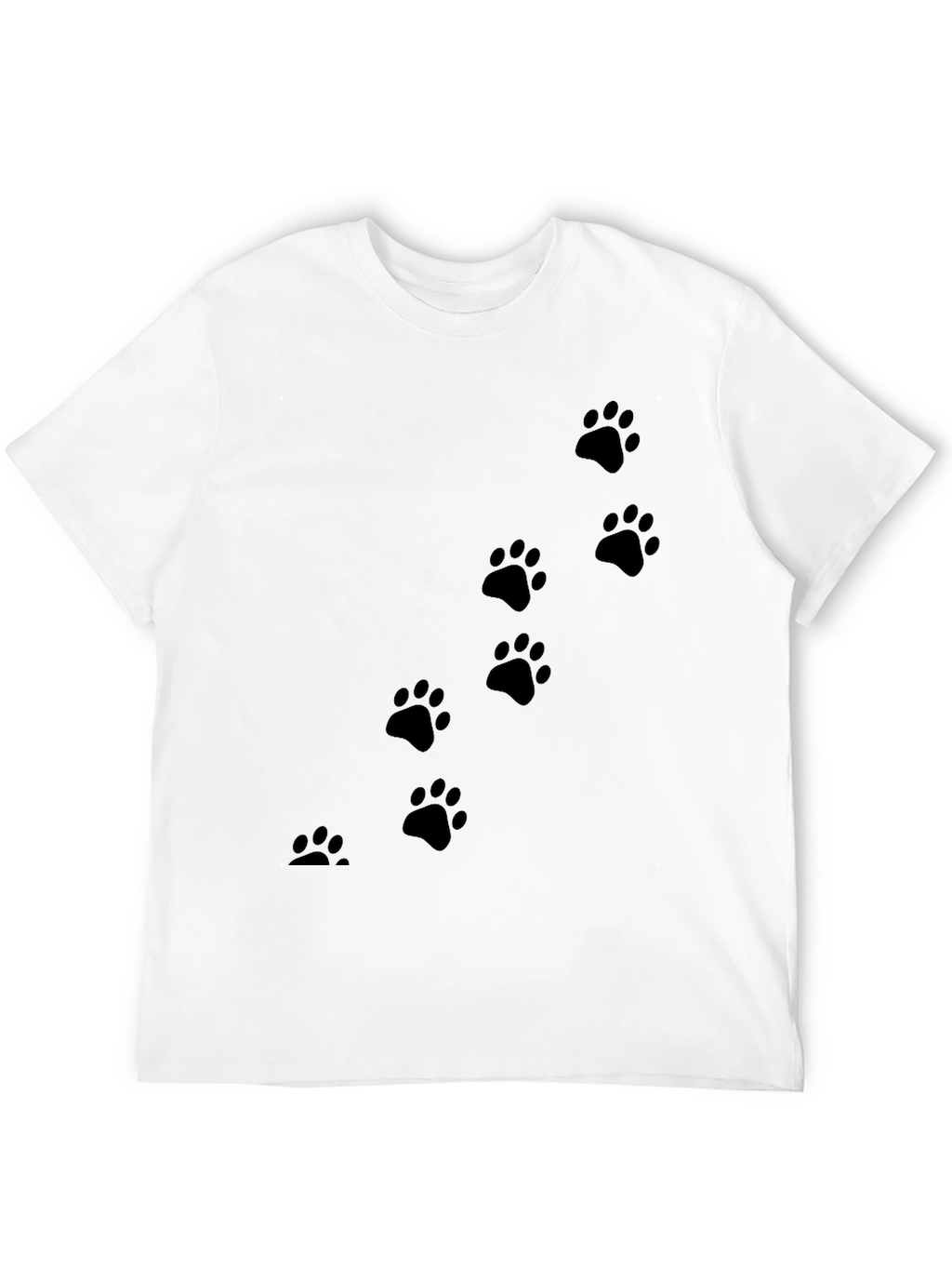 Black Paw Print T-Shirt for Animal Lovers