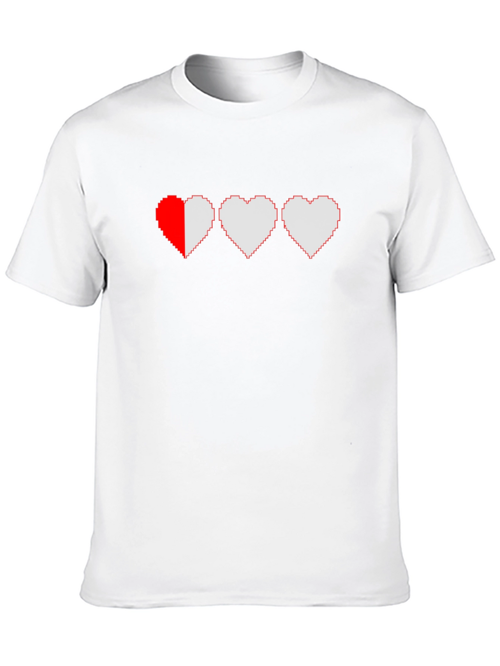 Pixel Heart Gamer T-Shirt - Black