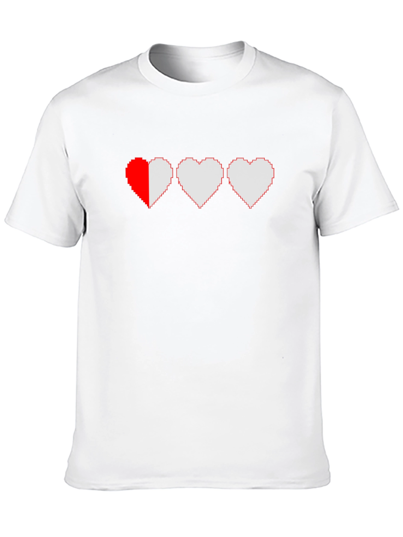 Pixel Heart Gamer T-Shirt - Black