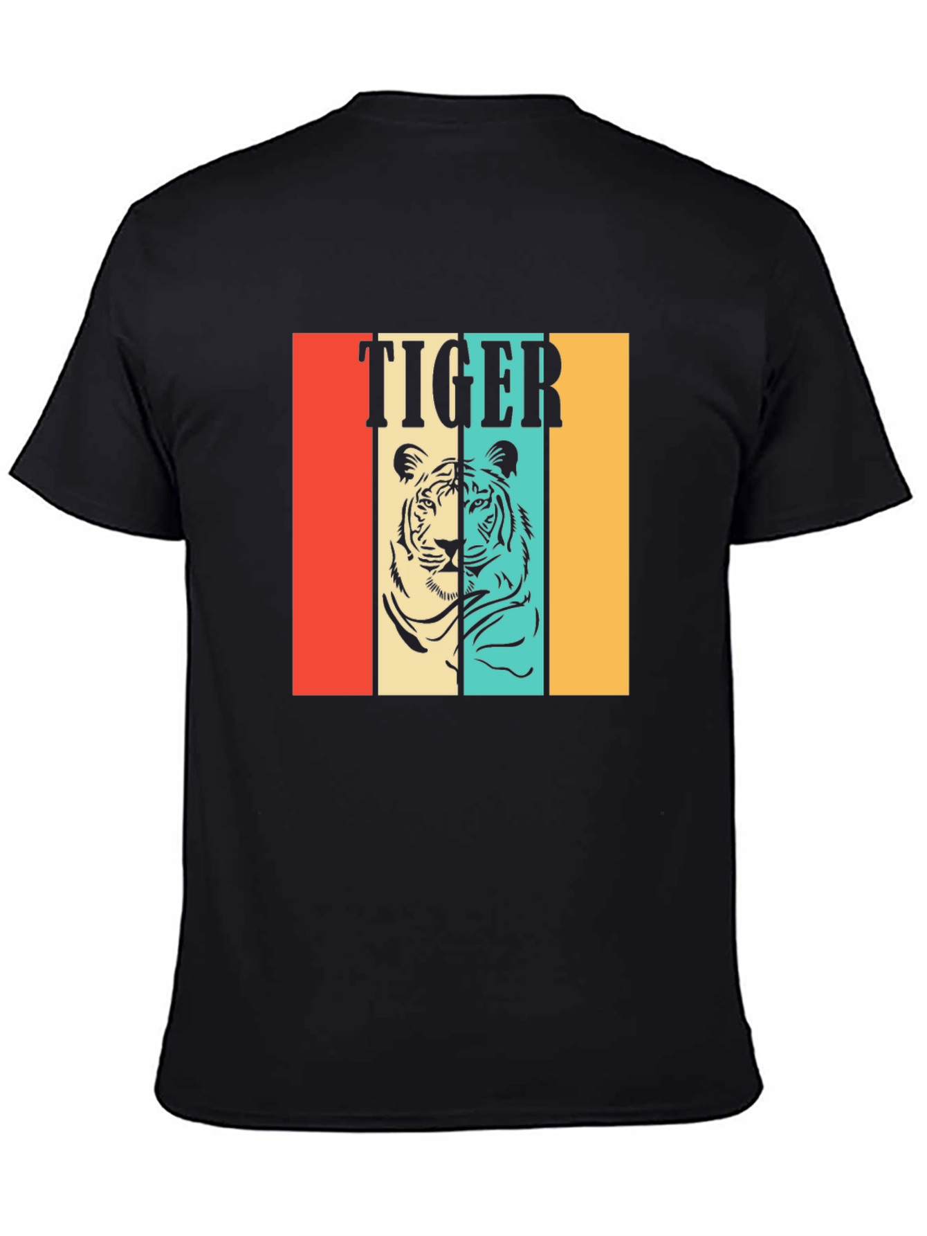 Retro Tiger Graphic Tee - Vintage Style Mens T-Shirt