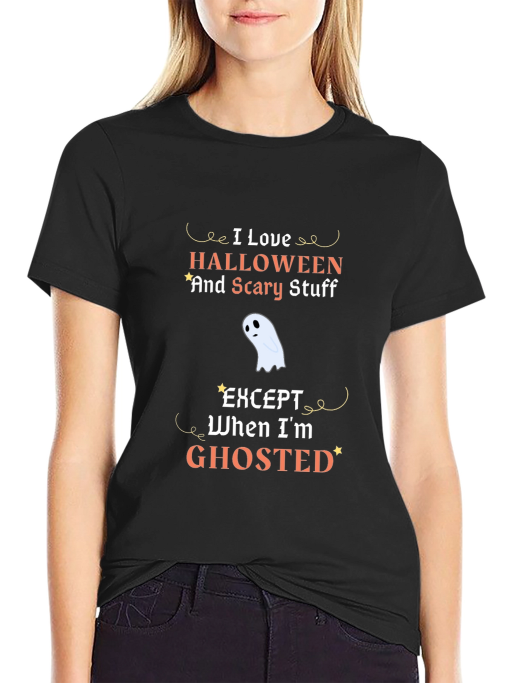 Funny Halloween Ghosted Graphic Tee