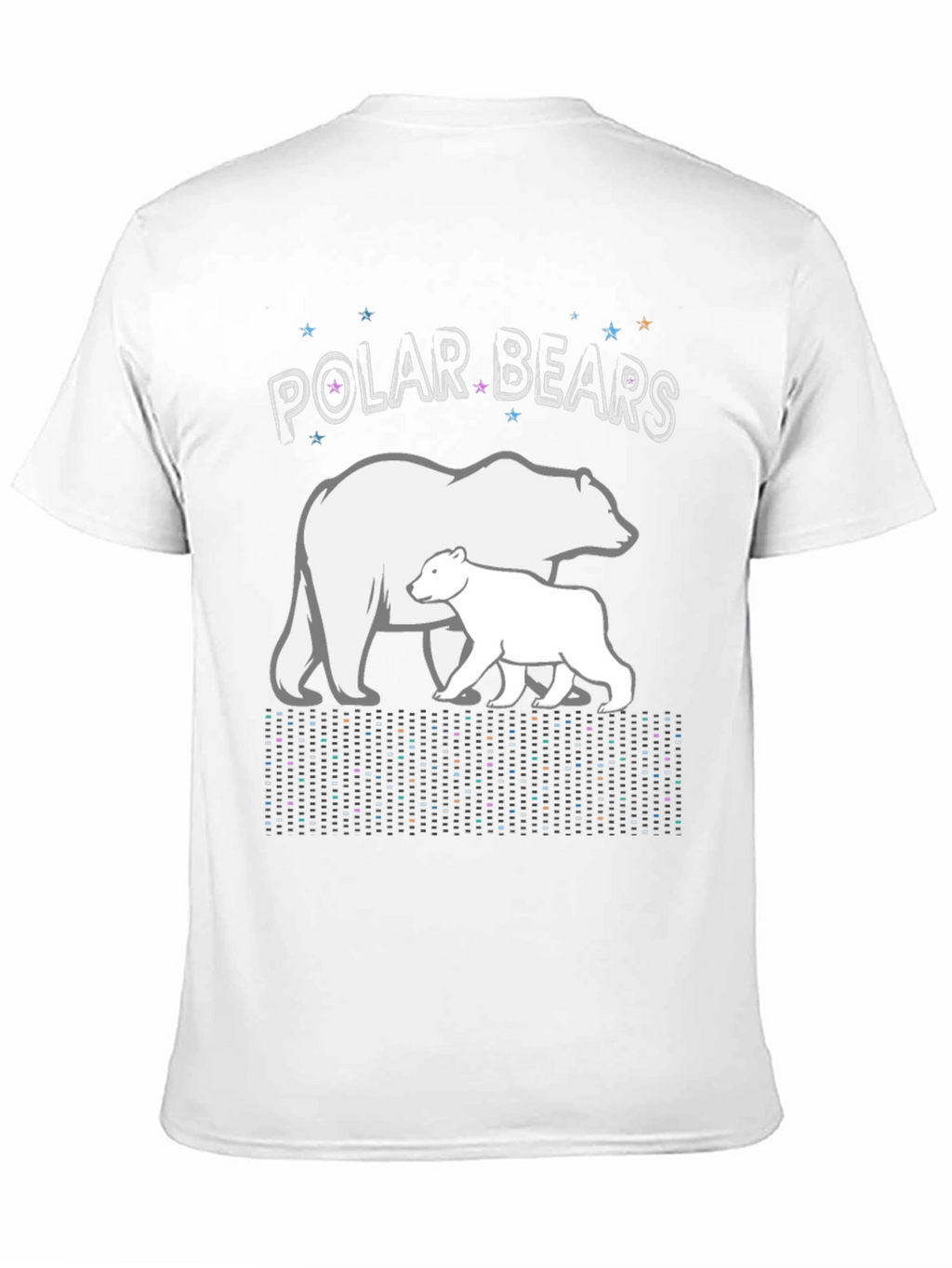 Polar Bears Graphic Print Black T-Shirt