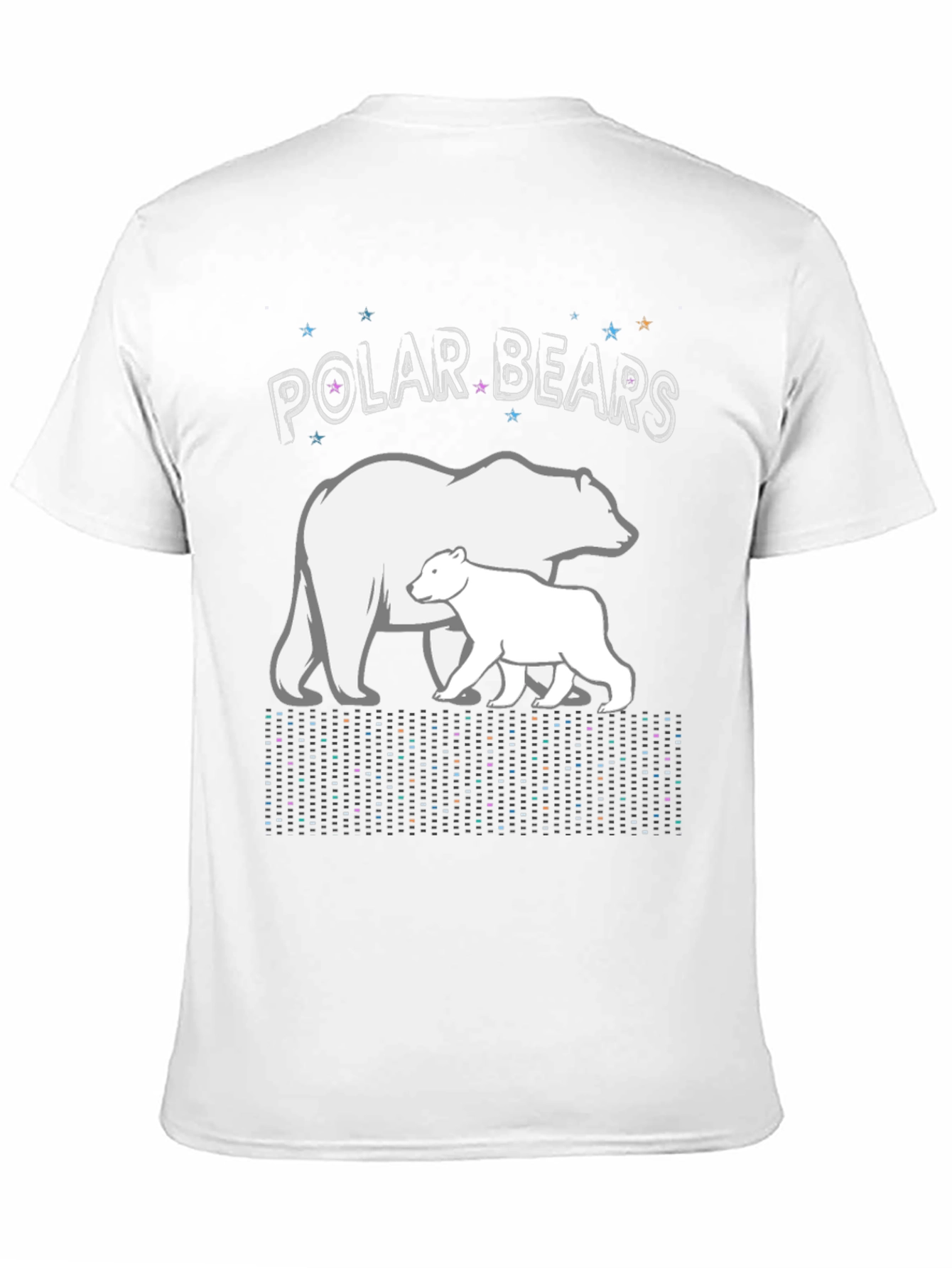 Polar Bears Graphic Print Black T-Shirt