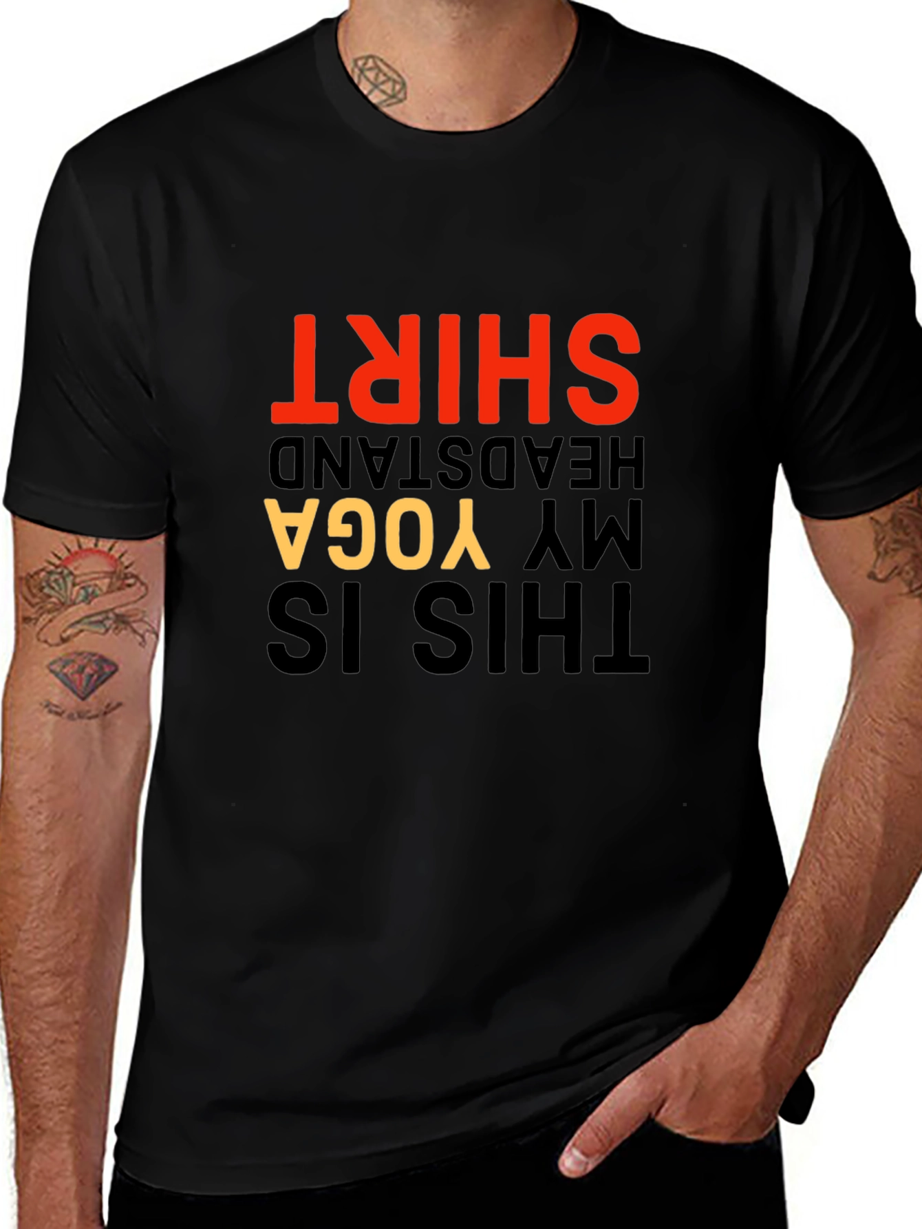 Yoga Headstand T-Shirt - Funny Novelty Tee