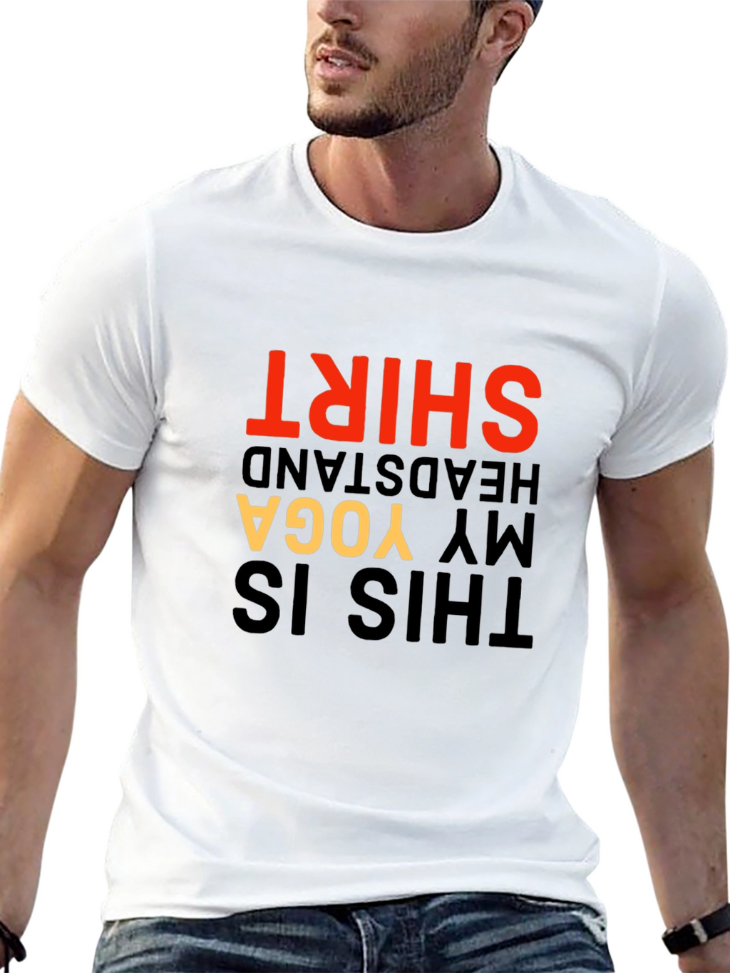 Yoga Headstand T-Shirt - Funny Novelty Tee