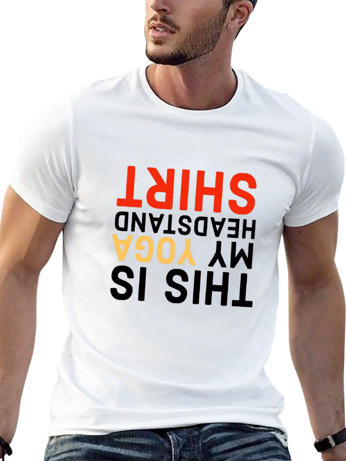 Yoga Headstand T-Shirt - Funny Novelty Tee