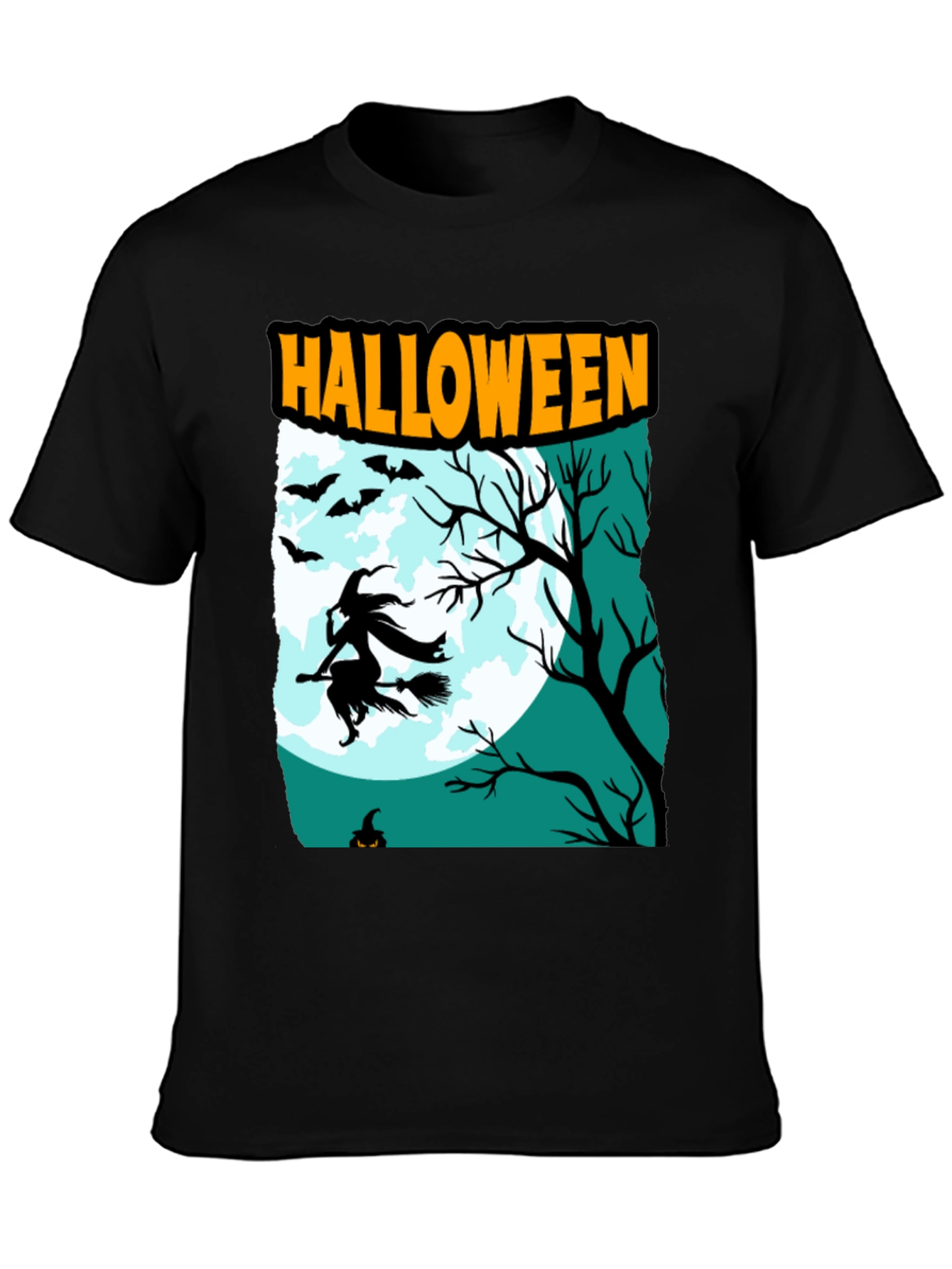Halloween Witch Graphic T-Shirt