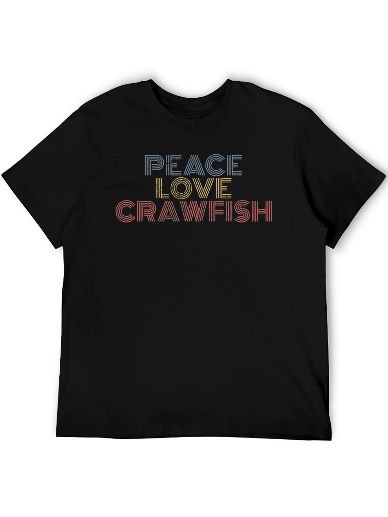 Peace Love Crawfish Retro T-Shirt