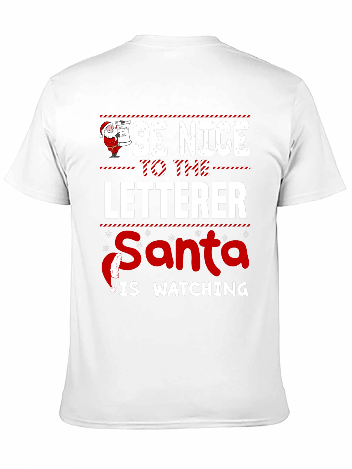 Be Nice to the Letterer Santa T-Shirt Holiday Tee