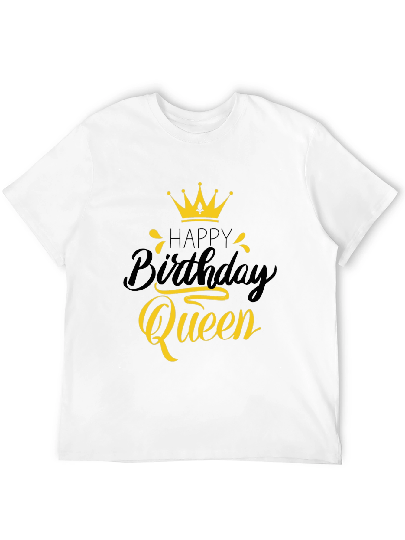 Happy Birthday Queen Black Graphic Tee