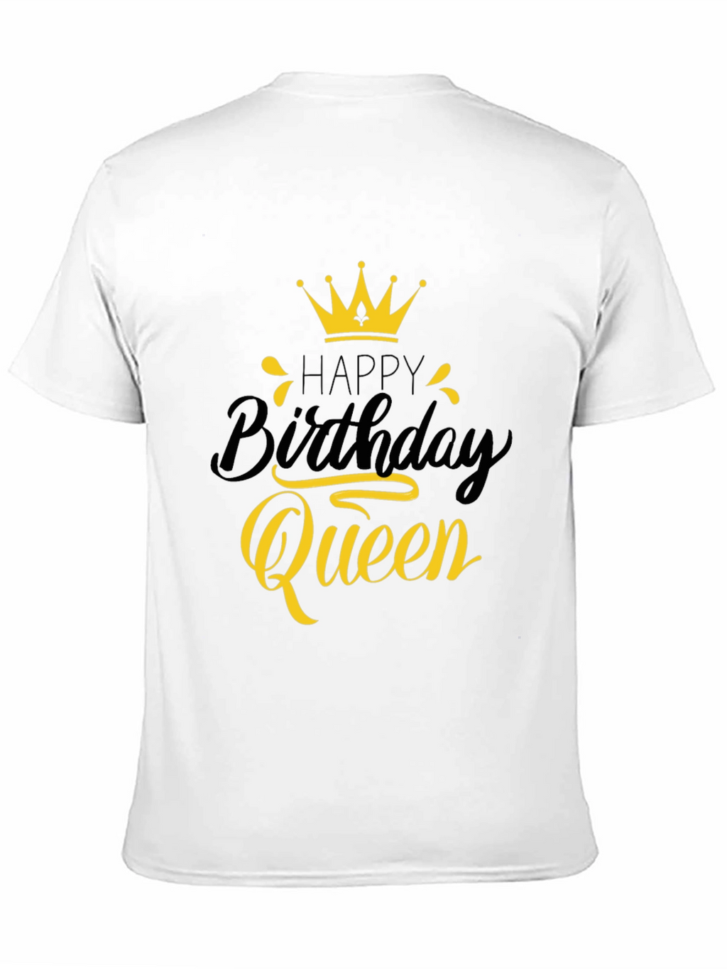 Happy Birthday Queen Black Graphic Tee