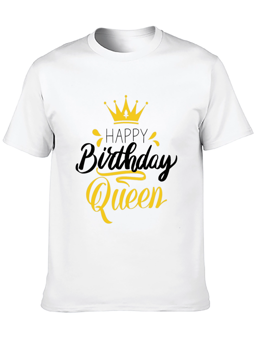 Happy Birthday Queen Black Graphic Tee