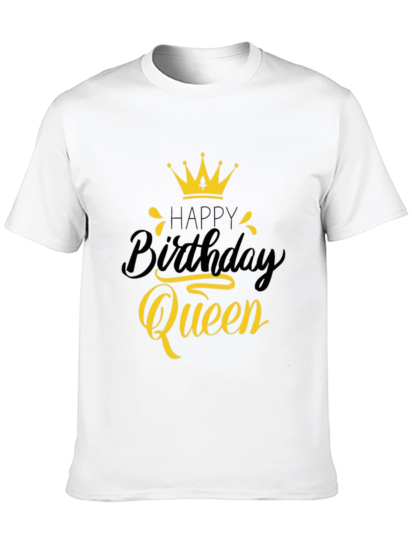 Happy Birthday Queen Black Graphic Tee