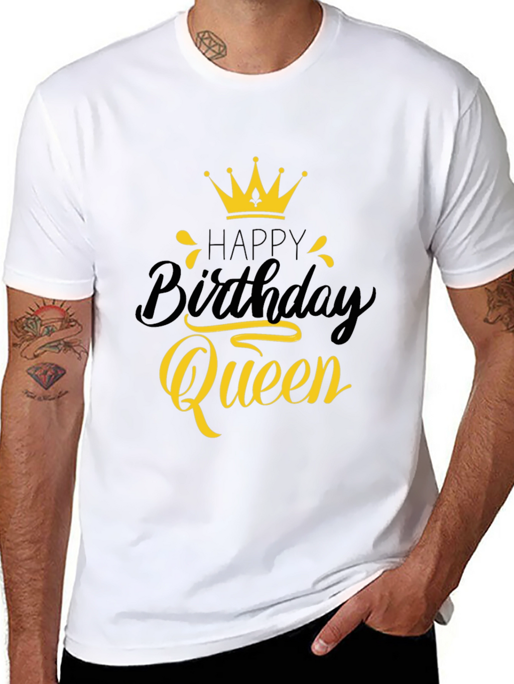 Happy Birthday Queen Black Graphic Tee