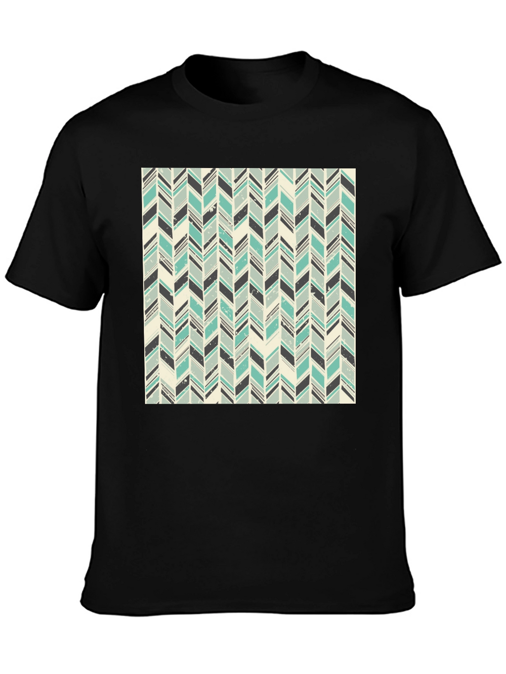Herringbone Pattern T-Shirt - Stylish Casual Tee