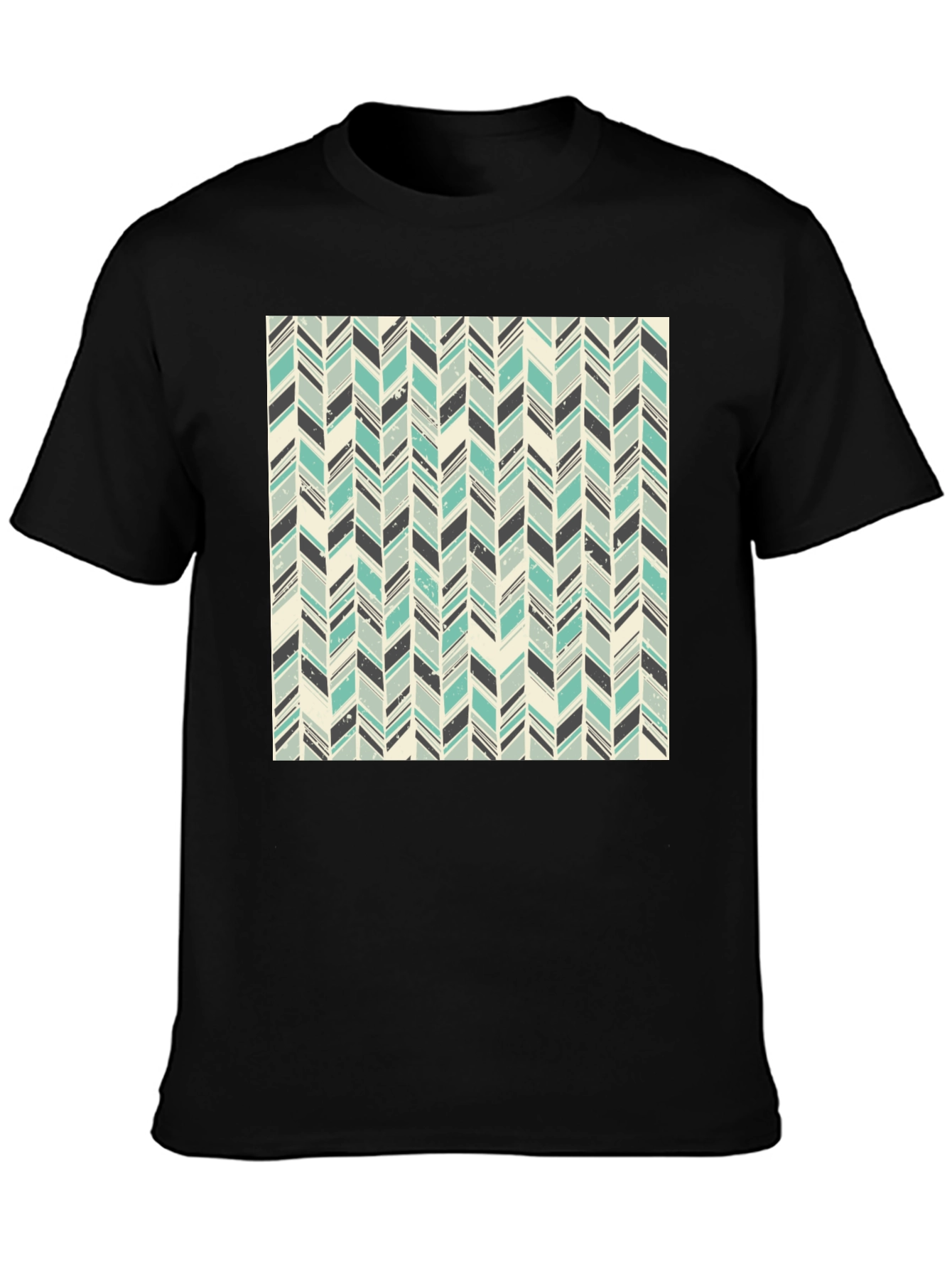 Herringbone Pattern T-Shirt - Stylish Casual Tee
