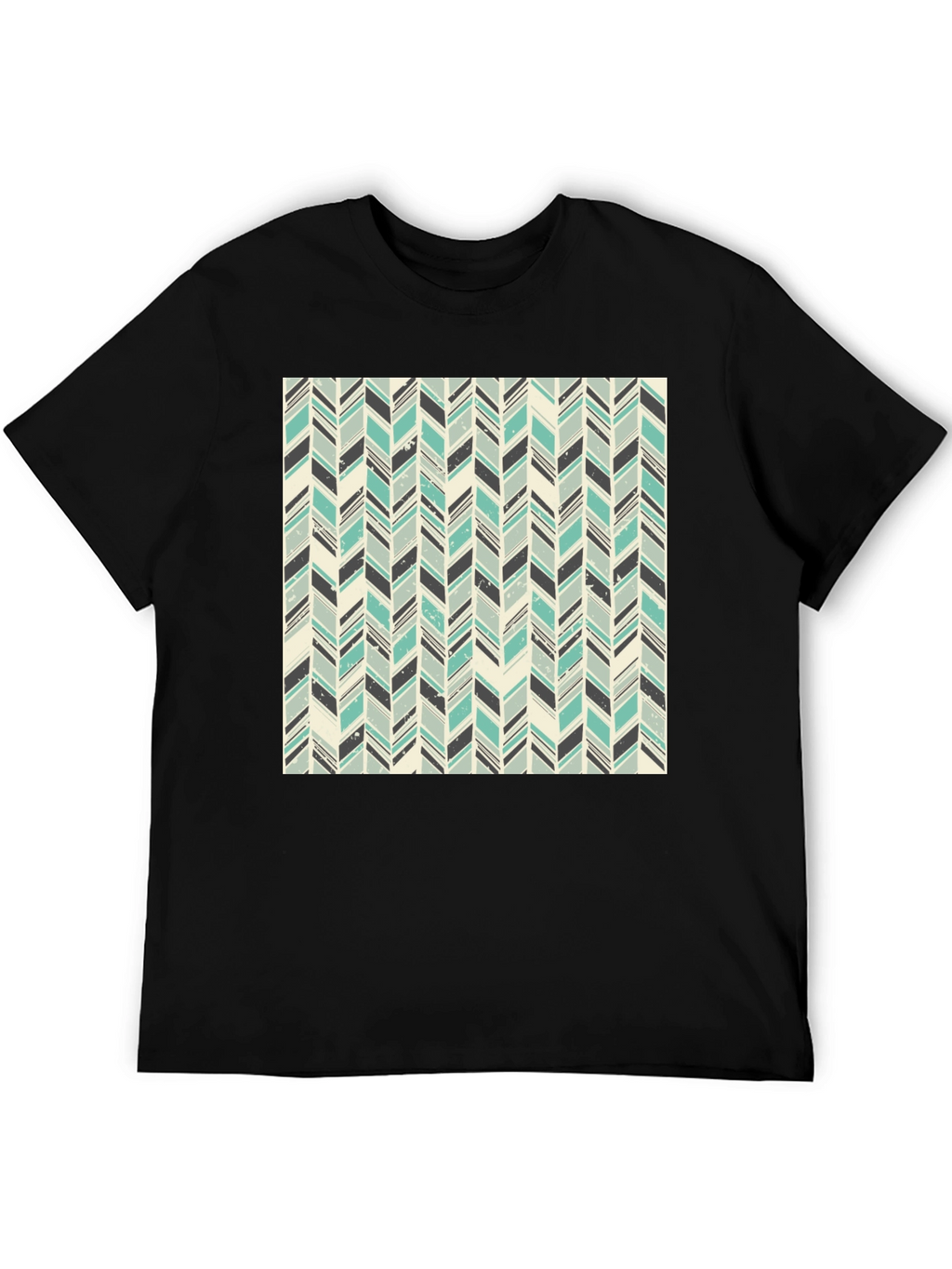 Herringbone Pattern T-Shirt - Stylish Casual Tee