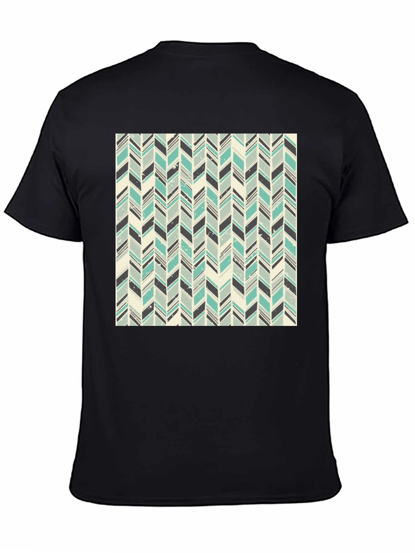 Herringbone Pattern T-Shirt - Stylish Casual Tee