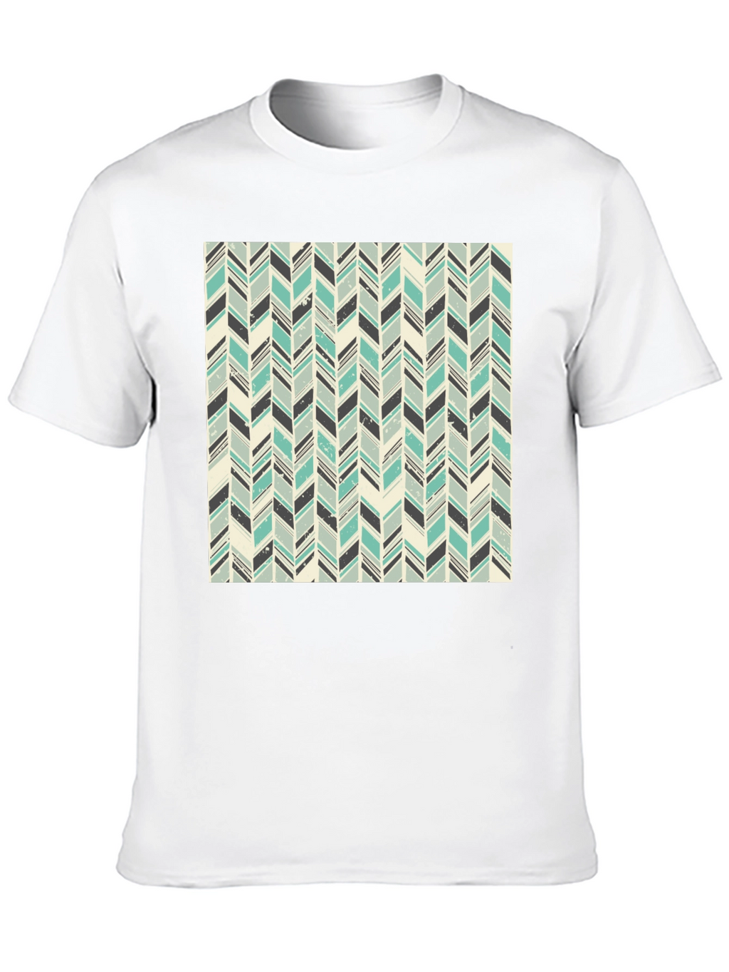 Herringbone Pattern T-Shirt - Stylish Casual Tee