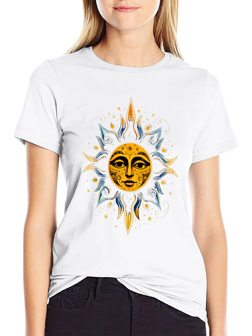 Mystic Sun Graphic Black T-Shirt - Unisex