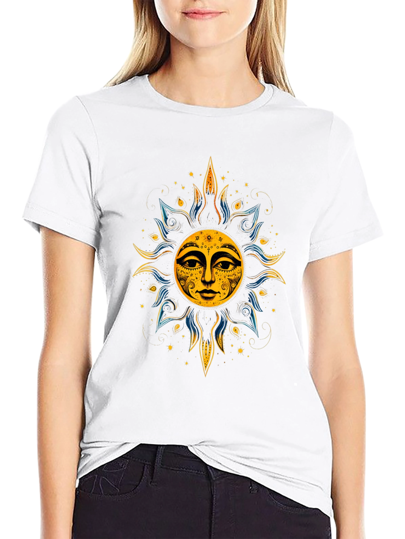 Mystic Sun Graphic Black T-Shirt - Unisex