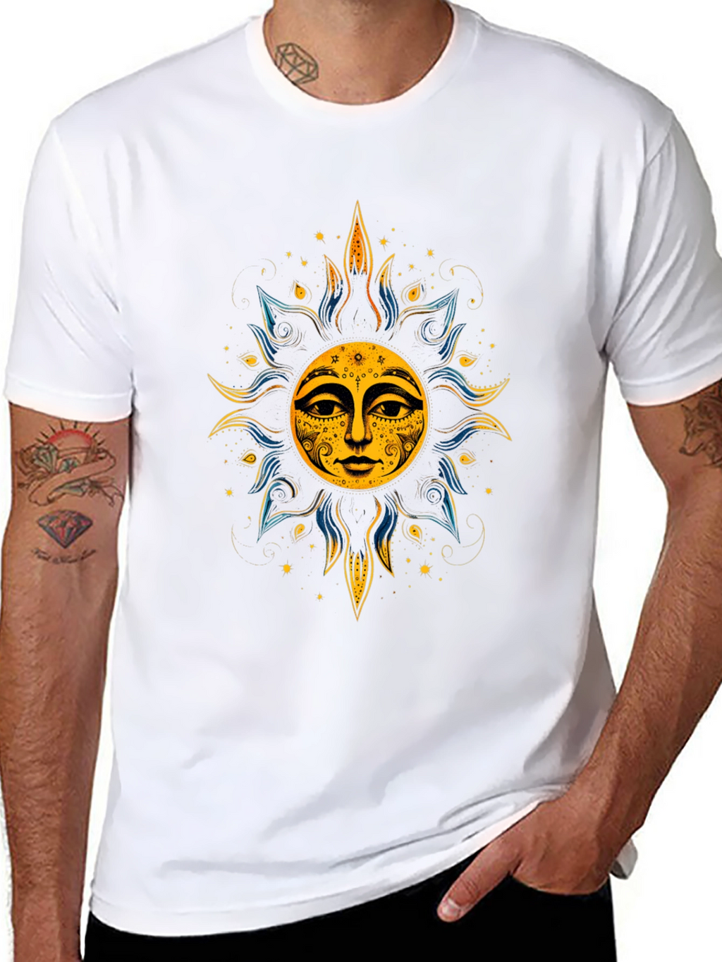 Mystic Sun Graphic Black T-Shirt - Unisex