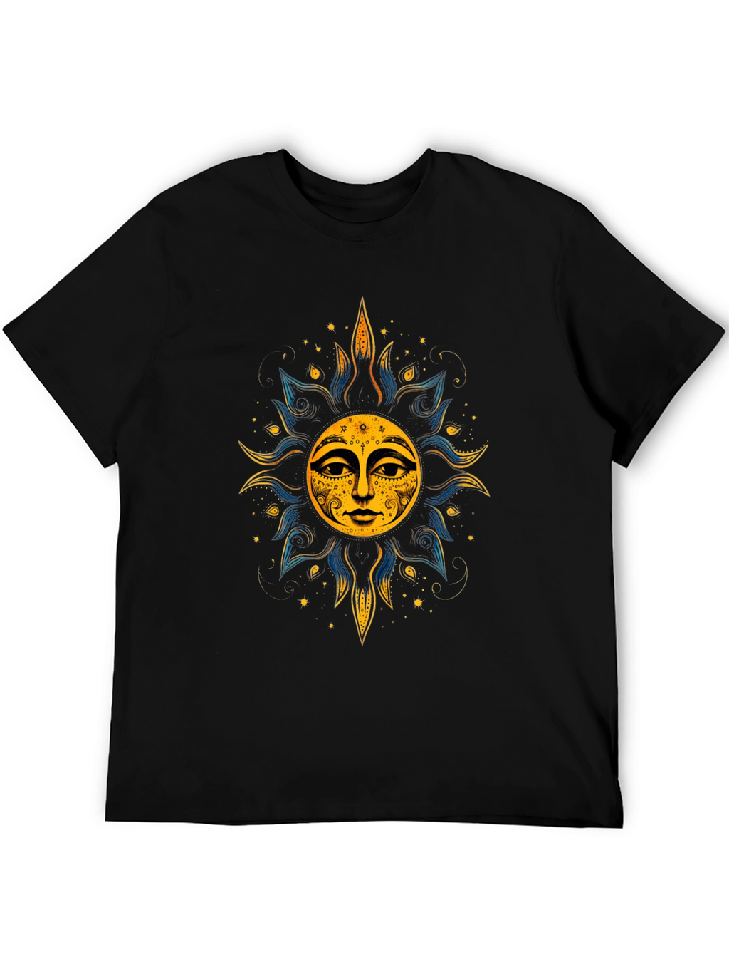 Mystic Sun Graphic Black T-Shirt - Unisex