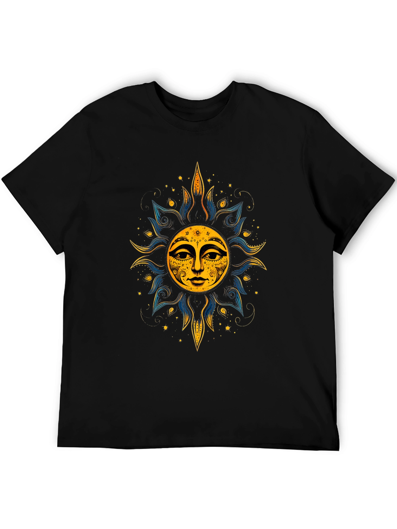 Mystic Sun Graphic Black T-Shirt - Unisex
