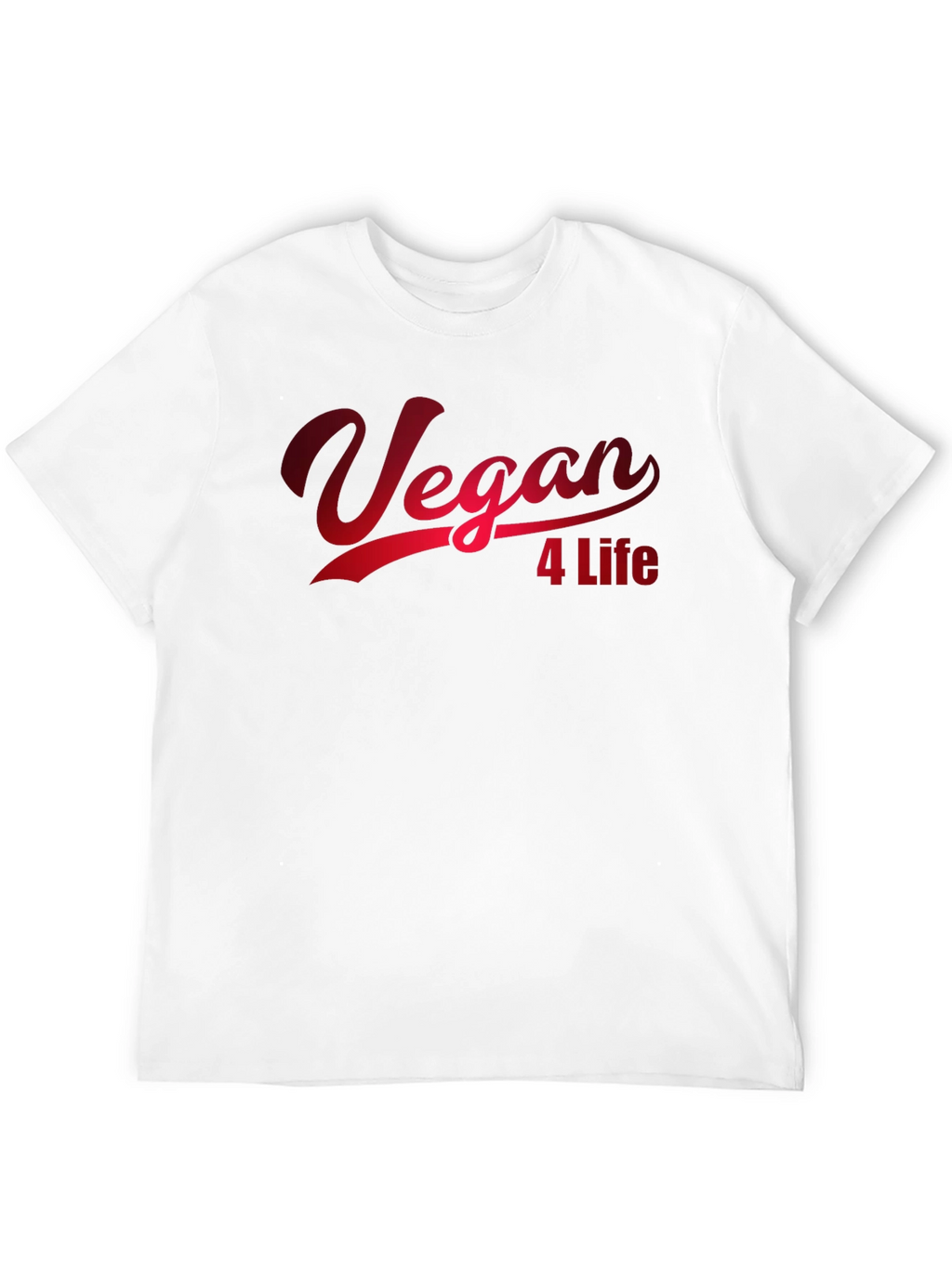 Vegan 4 Life T-Shirt - Red Graphic Print