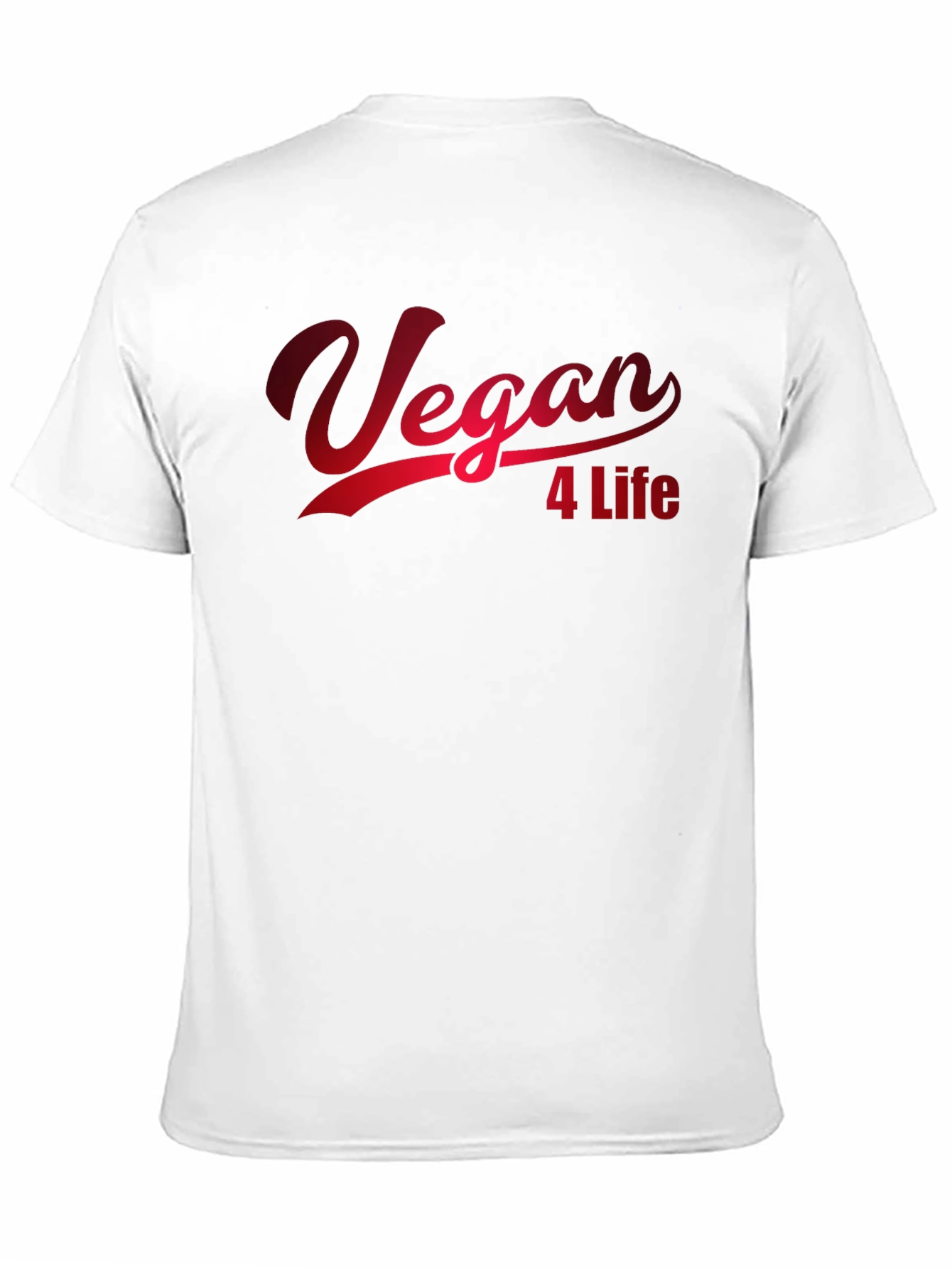 Vegan 4 Life T-Shirt - Red Graphic Print