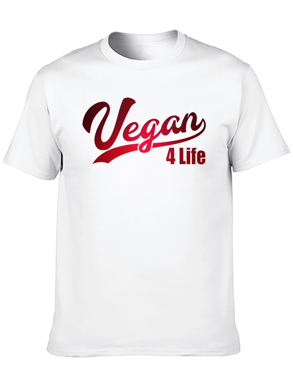 Vegan 4 Life T-Shirt - Red Graphic Print