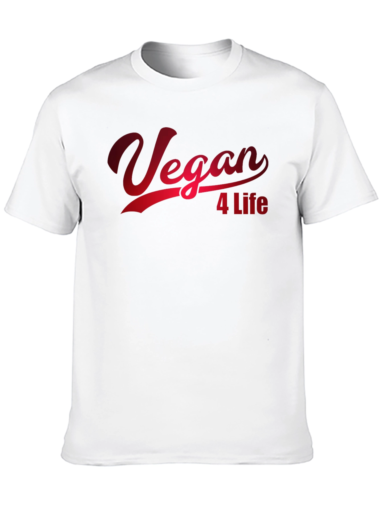 Vegan 4 Life T-Shirt - Red Graphic Print