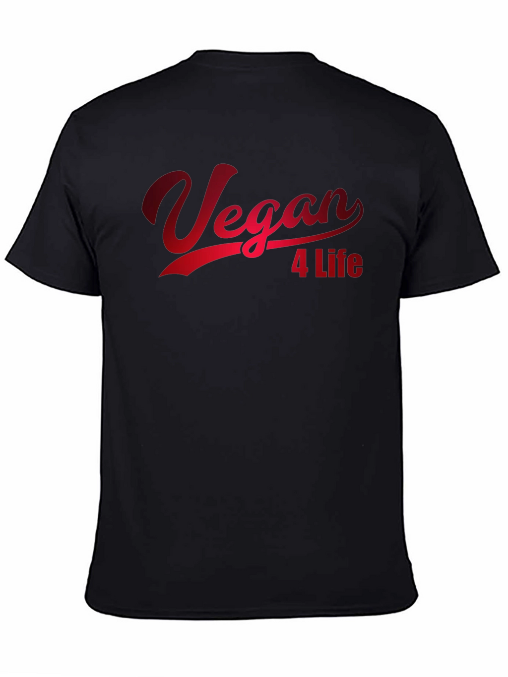 Vegan 4 Life T-Shirt - Red Graphic Print