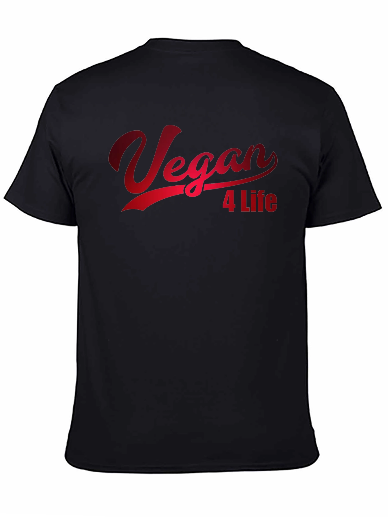 Vegan 4 Life T-Shirt - Red Graphic Print