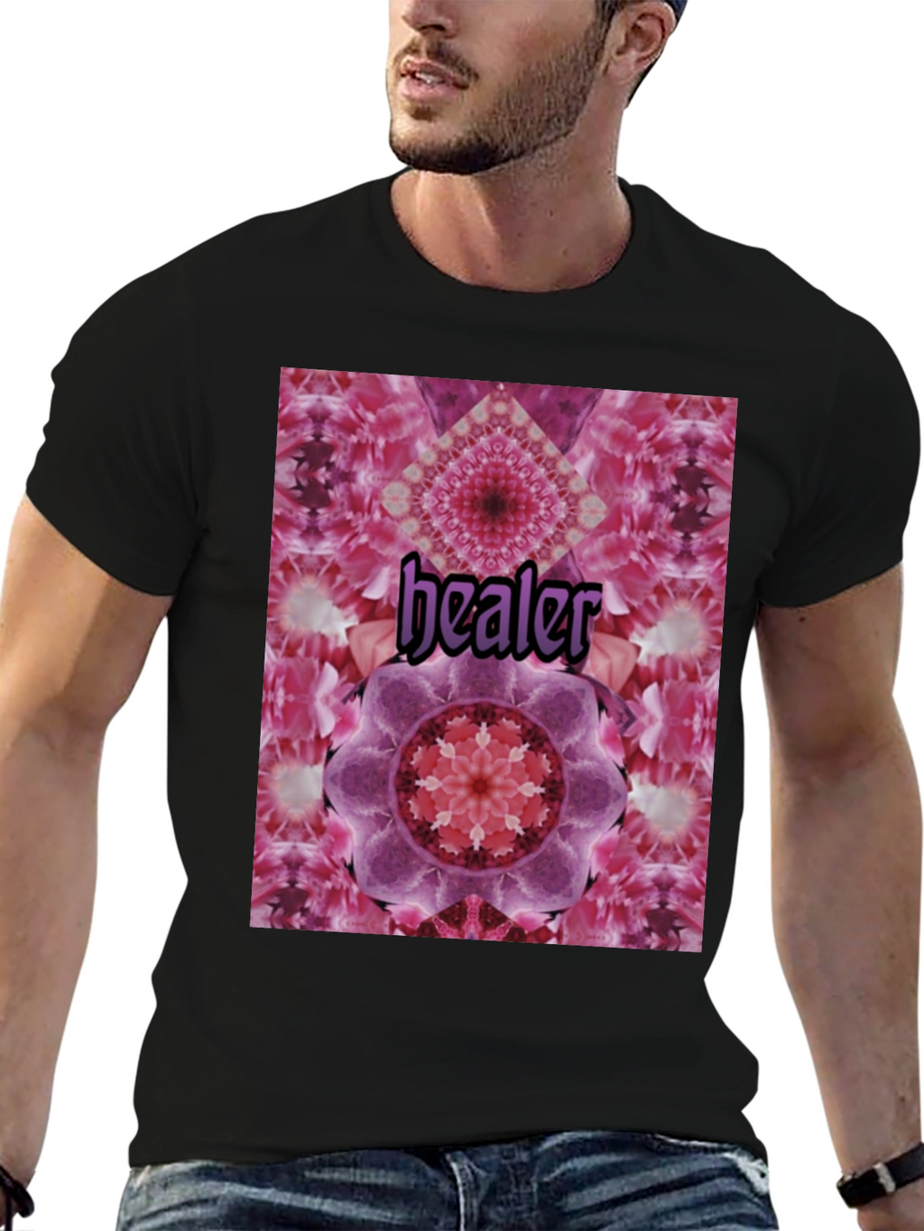 Healer Mandala T-Shirt - Unisex Black Tee