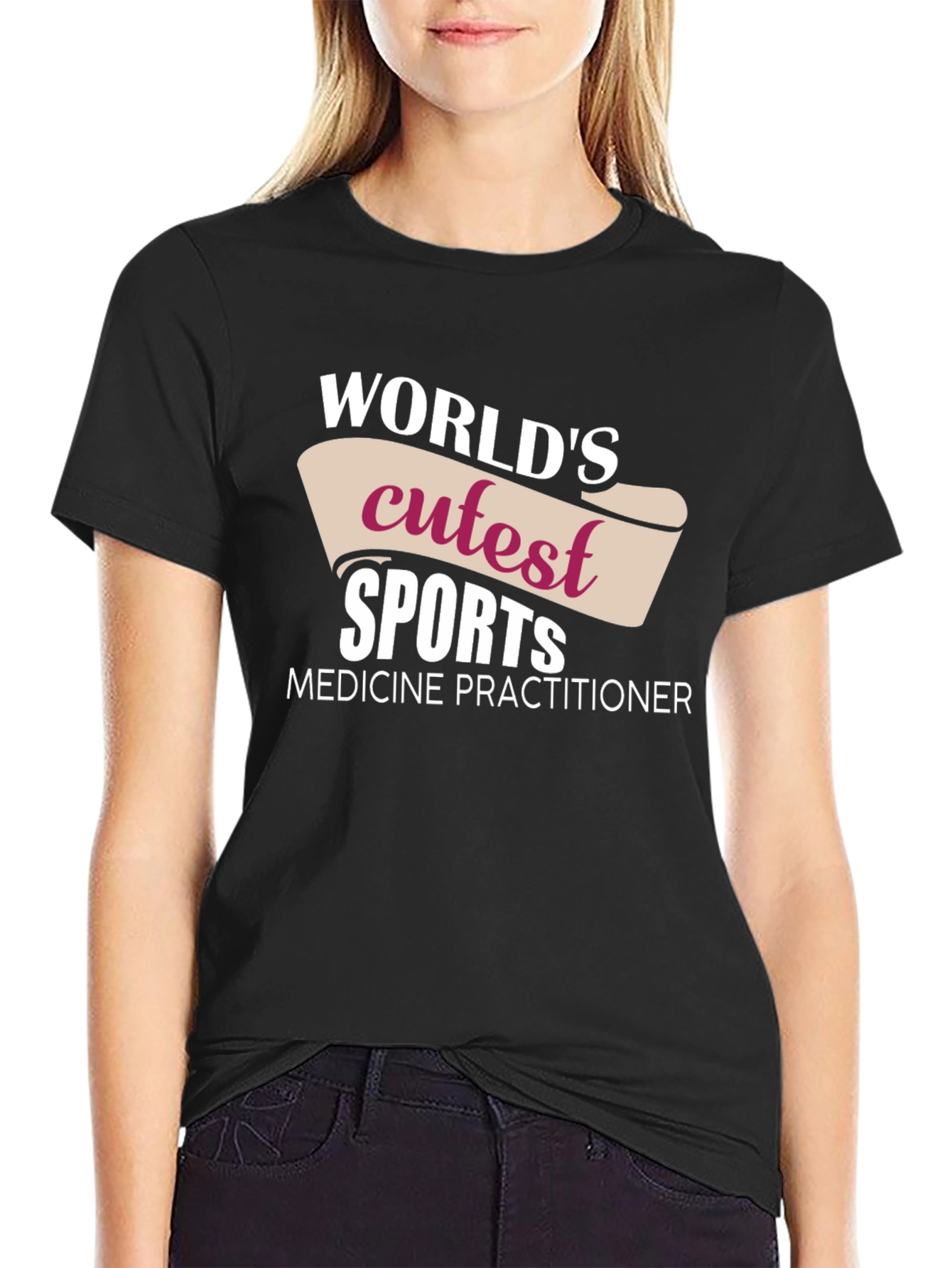 Worlds Cutest Sports Medicine Practitioner Black T-Shirt