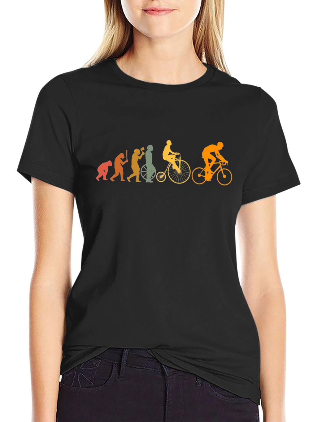 Evolution of Cycling T-Shirt - Black