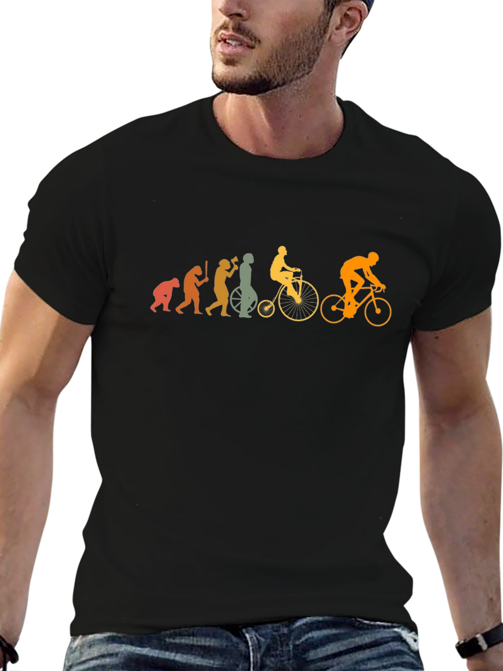 Evolution of Cycling T-Shirt - Black