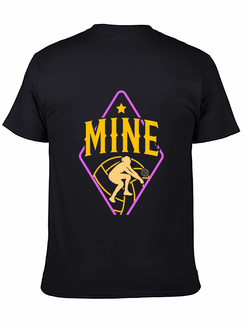 Volleyball Graphic T-Shirt - Mine Design