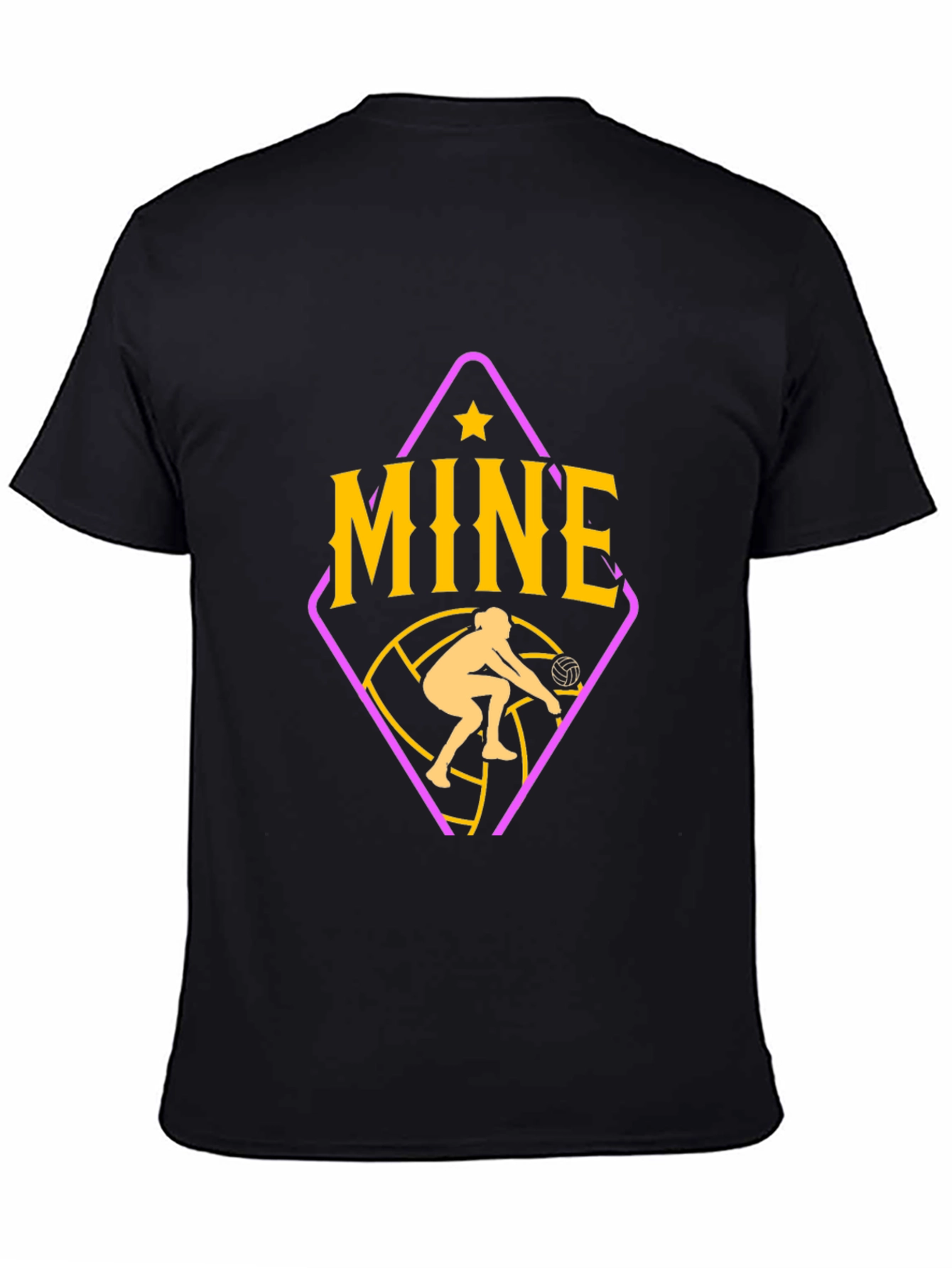 Volleyball Graphic T-Shirt - Mine Design
