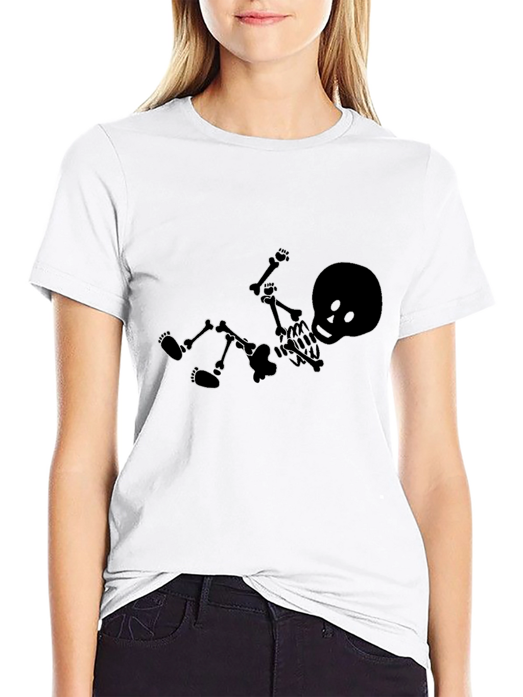 Skeleton Baby Graphic Tee - Black