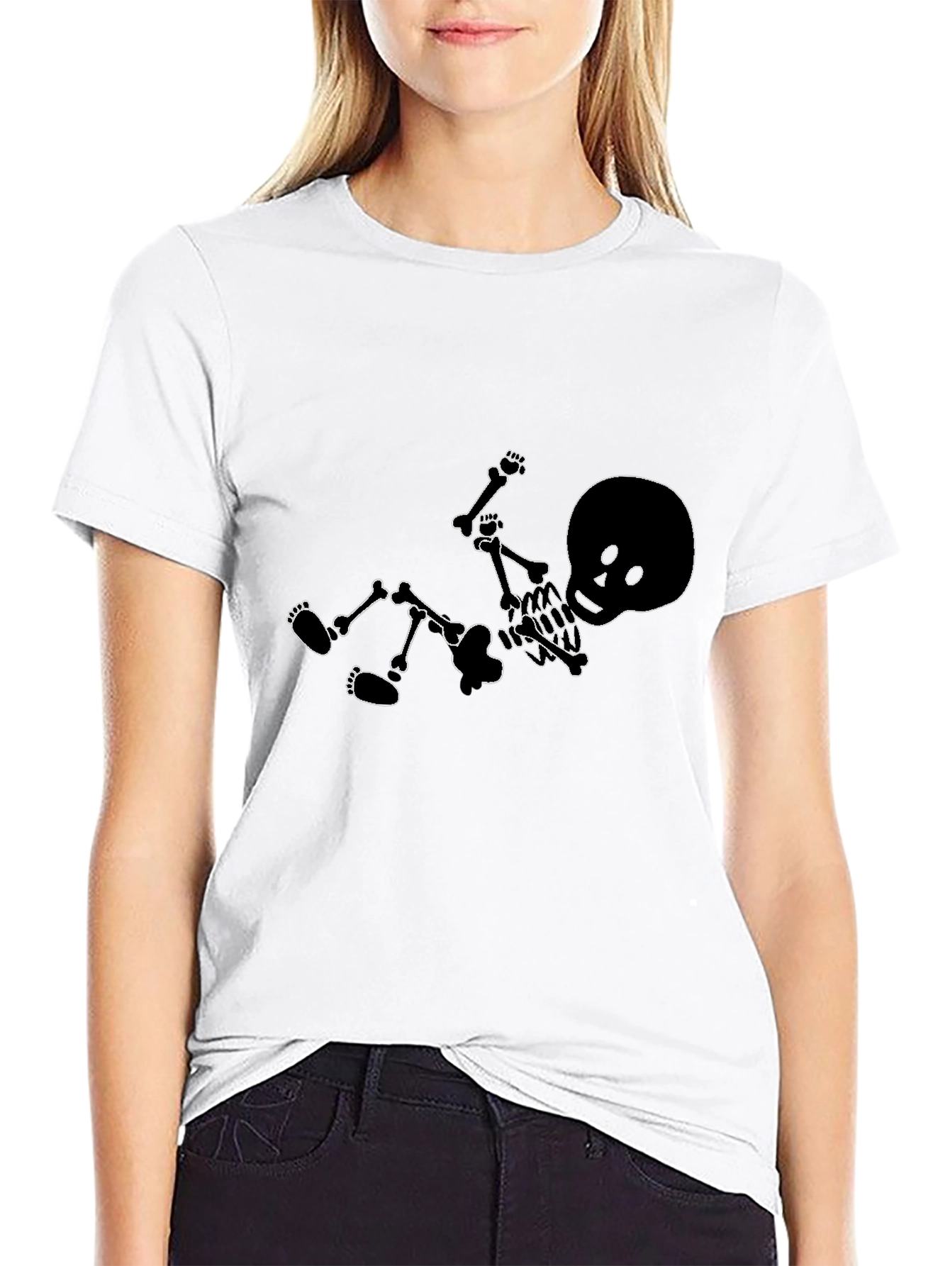 Skeleton Baby Graphic Tee - Black